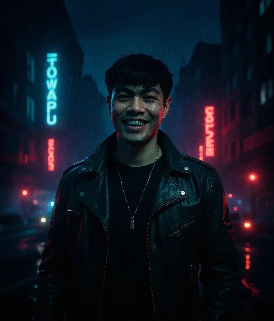 Blade Runner style transformation of andre tan