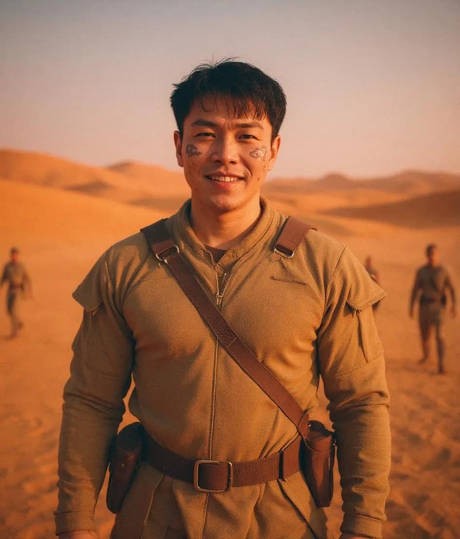 Dune Fremen style transformation of andre tan