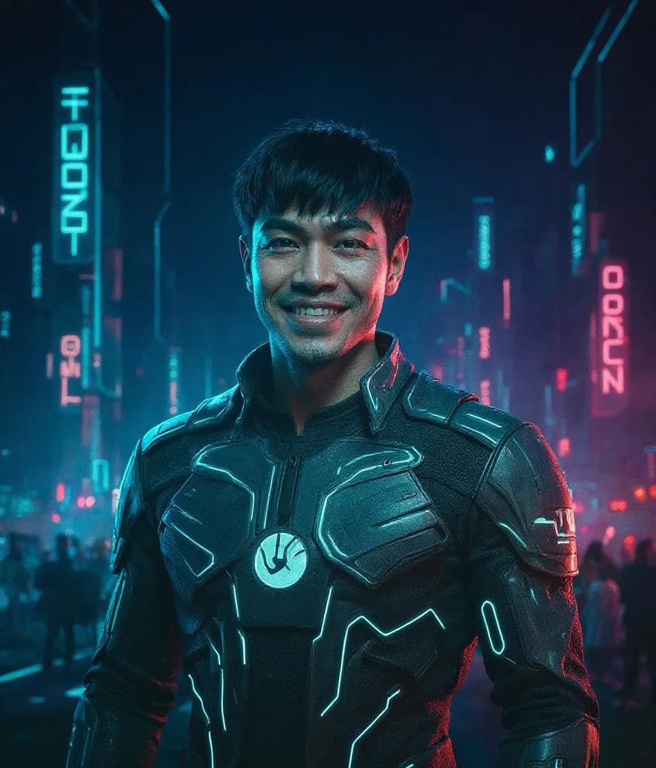 Tron Legacy style transformation of andre tan
